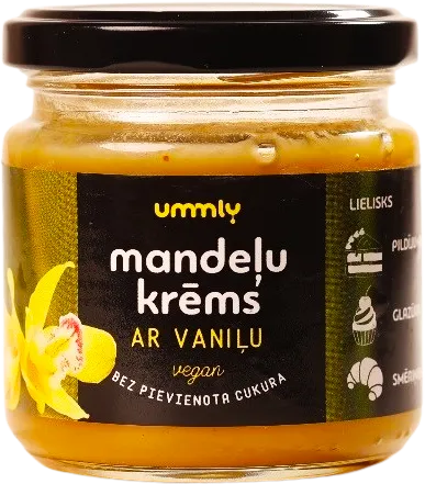 ummly food mandeļu krēms ar vaniļu banneris