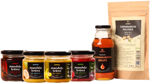 ummly food topinambūra mandeļu krēmu produktu sortiments